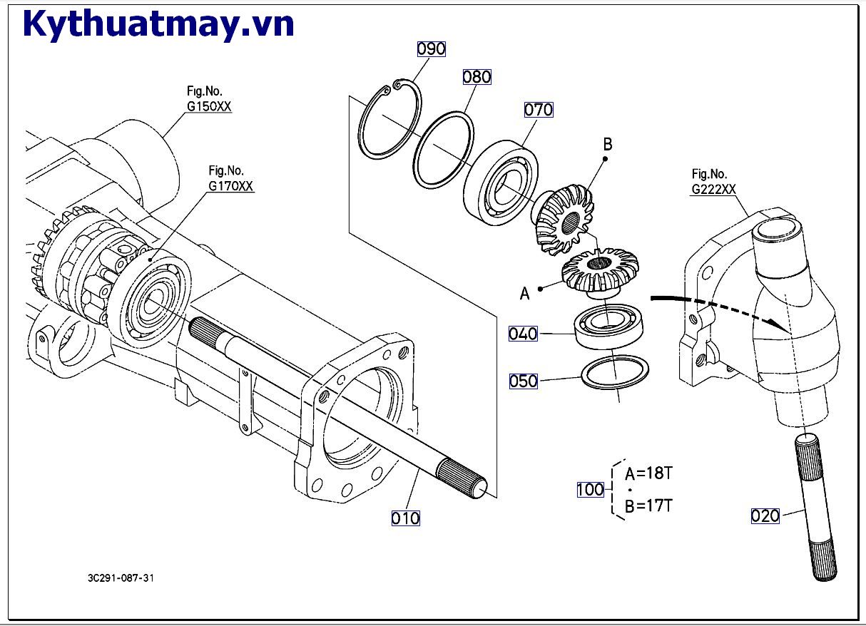 Trục truyền động vi sai bên trái